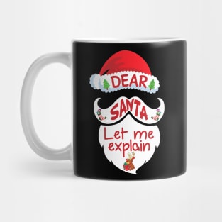 Dear Santa Let Me Explain Christmas Xmas Gift Kids Mug
